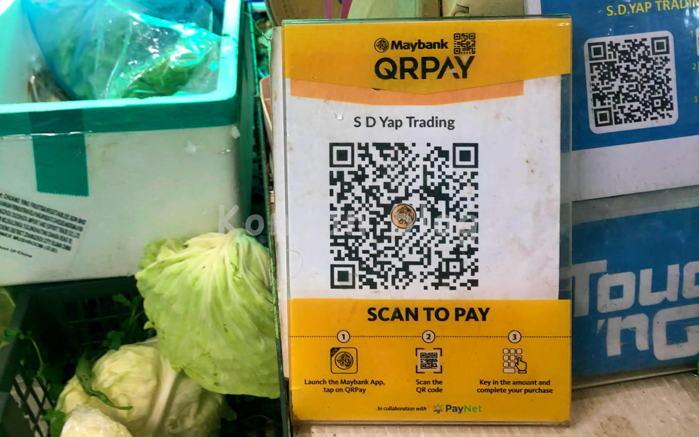 ttdi wet market 現金 QR pay 支払い