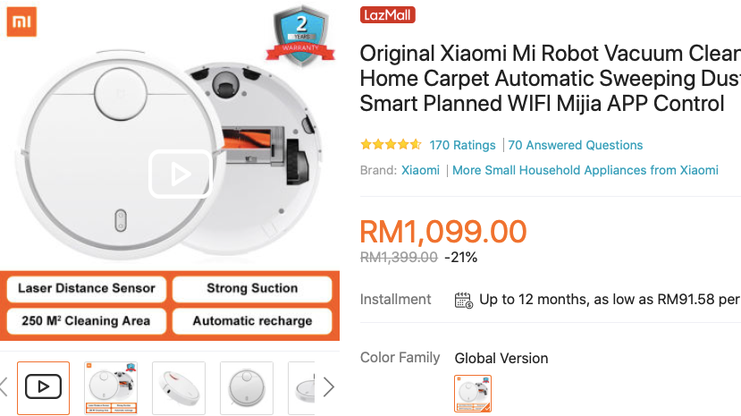 Xiaomi Mi Robot Vacuum Cleaner