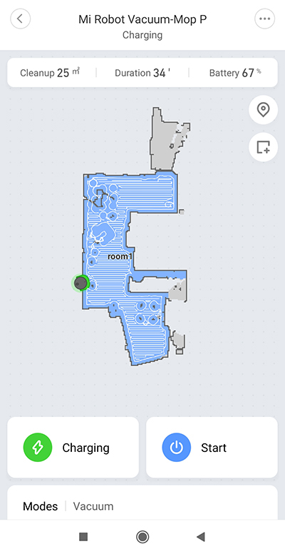 xiaomi vacuum robot map