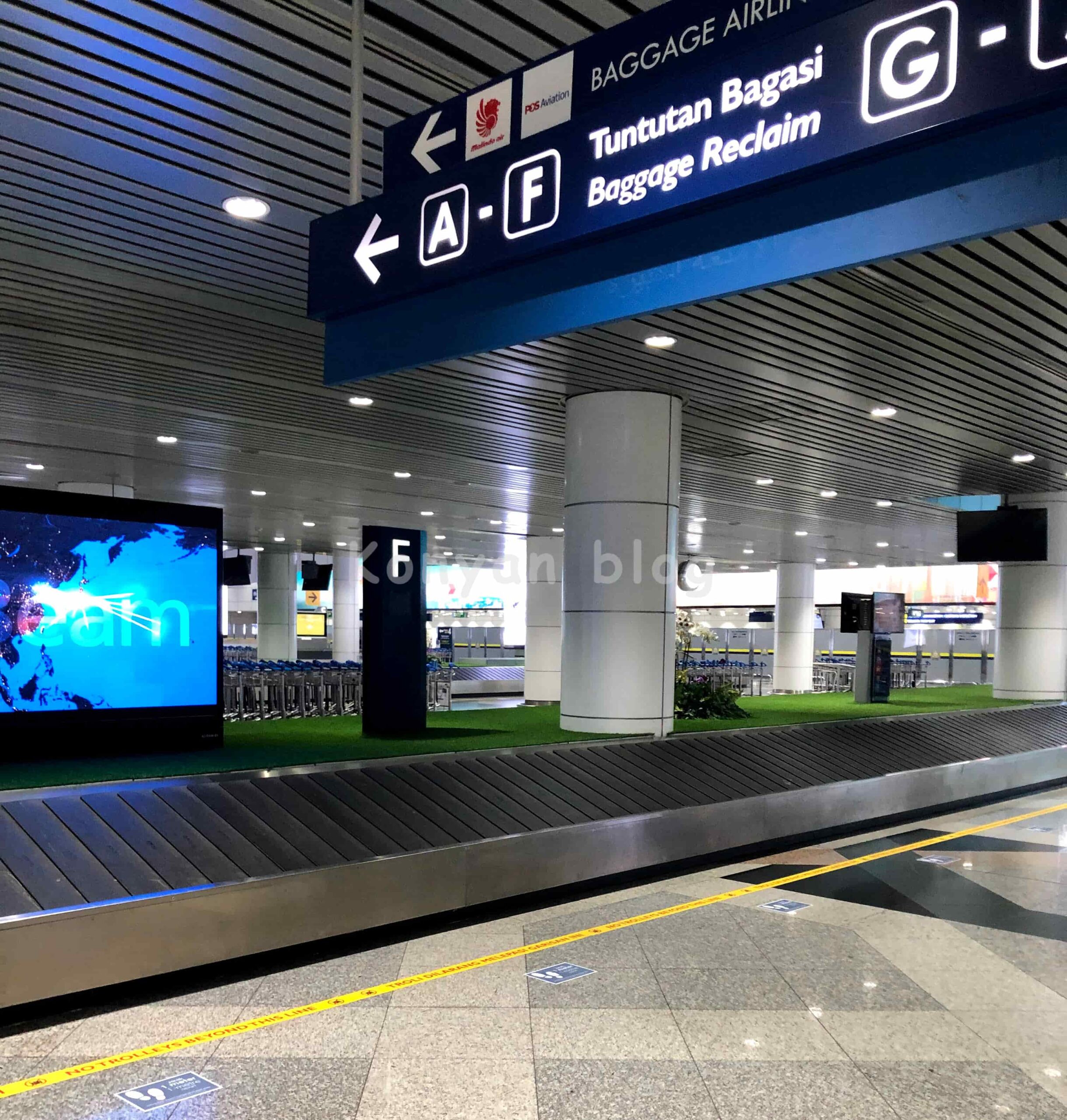 baggage reclaim KLIA　手荷物検査