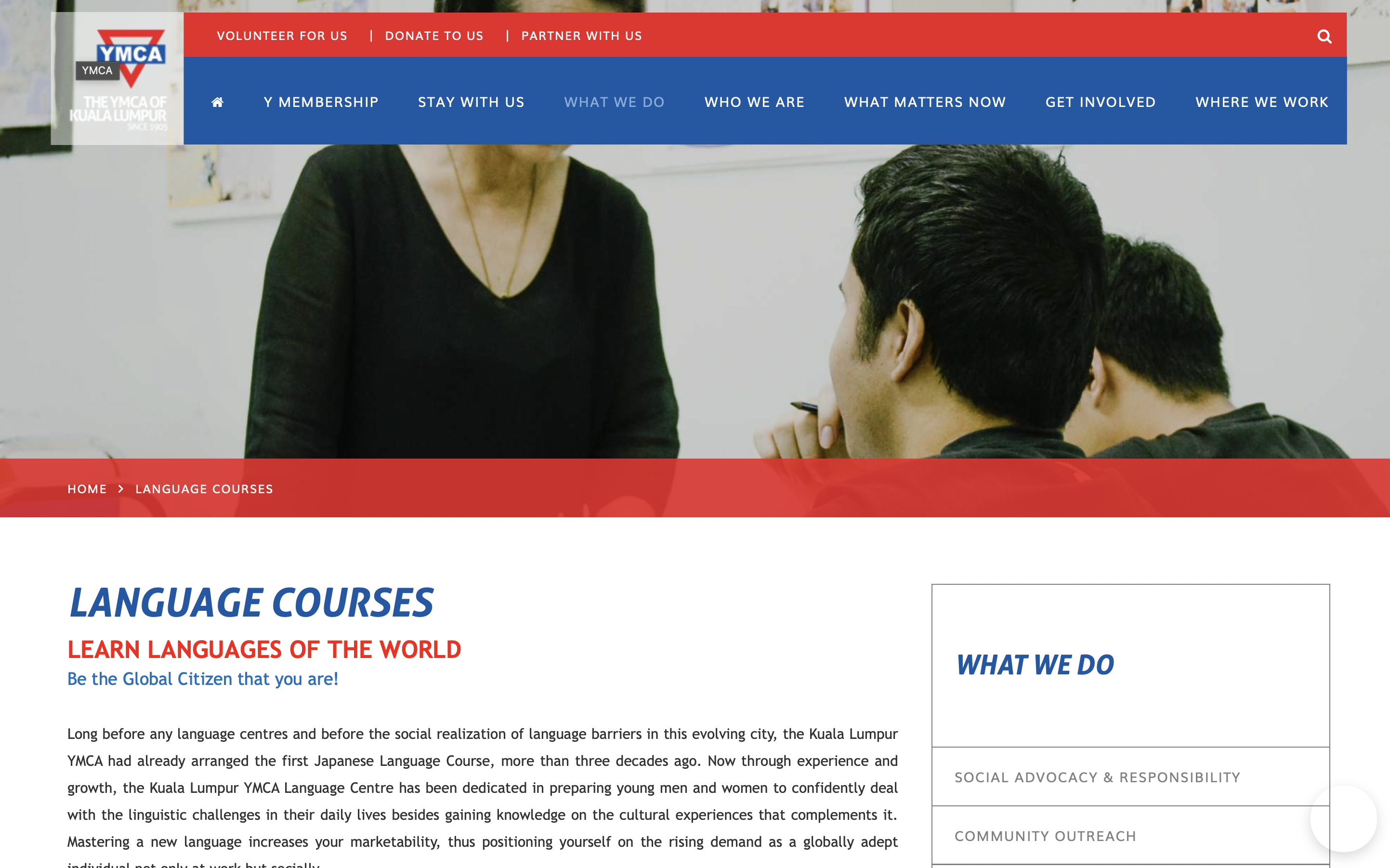 YMCA Language courses