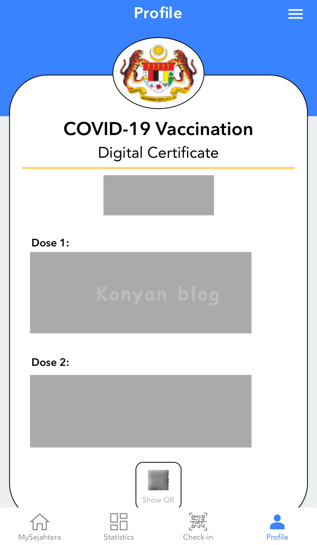 mysejahtera vaccination digital certificate