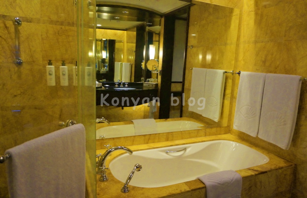 Mandarin Oriental KL king room twin tower view bath お風呂