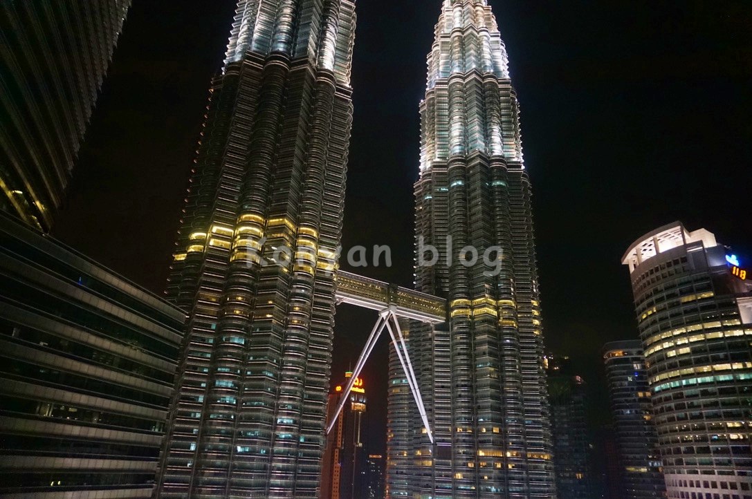 Petronas tower Mandarin Oriental KL　ツインタワー見える