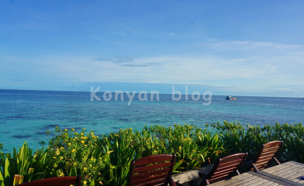 Sipadan Kapalai Dive Resort テレスから見る地平線