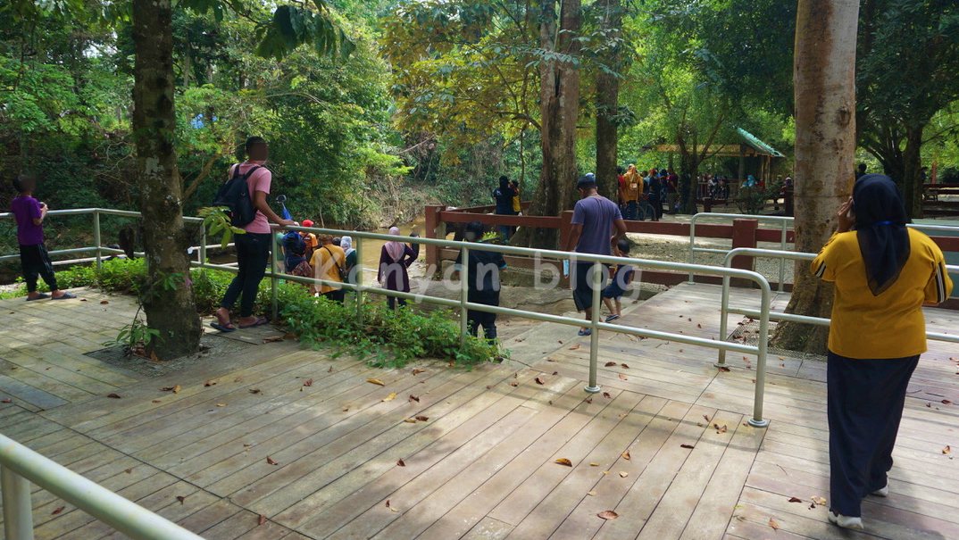 National Elephant Conservation Centre, Kuala Gandah 河近くの通路