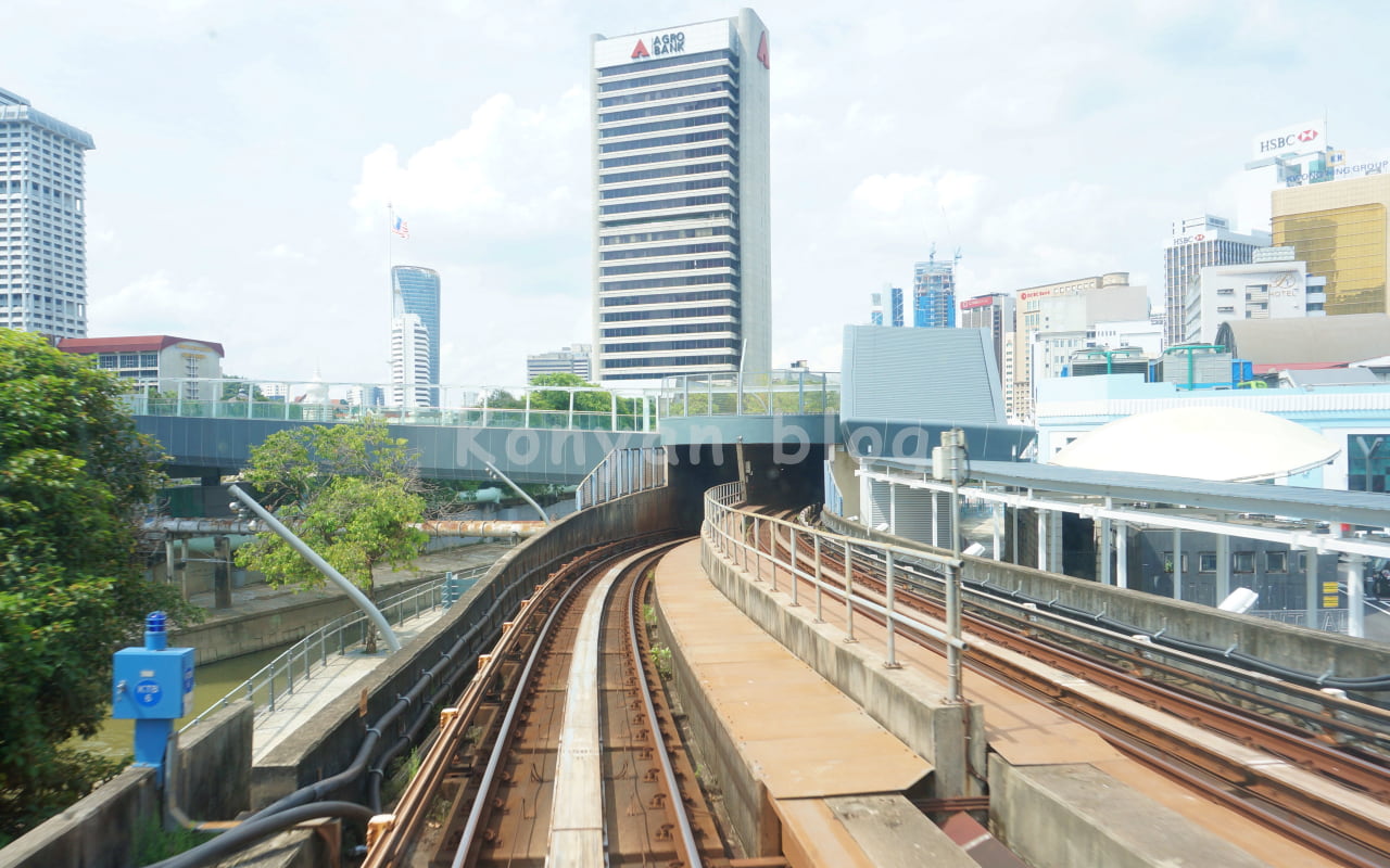 lrt bangsar klcc 電車 車窓