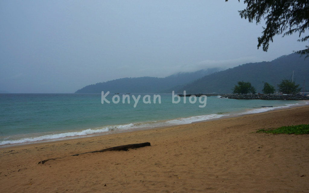 tioman島 砂浜 部屋の前