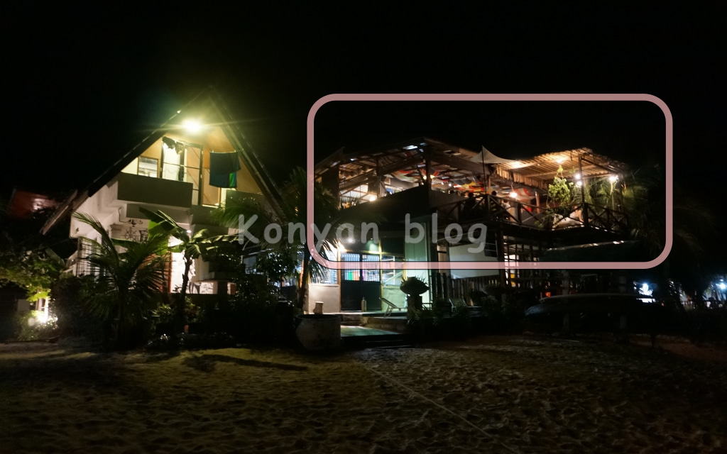 tioman島 cabana beach bistro 夜　2階