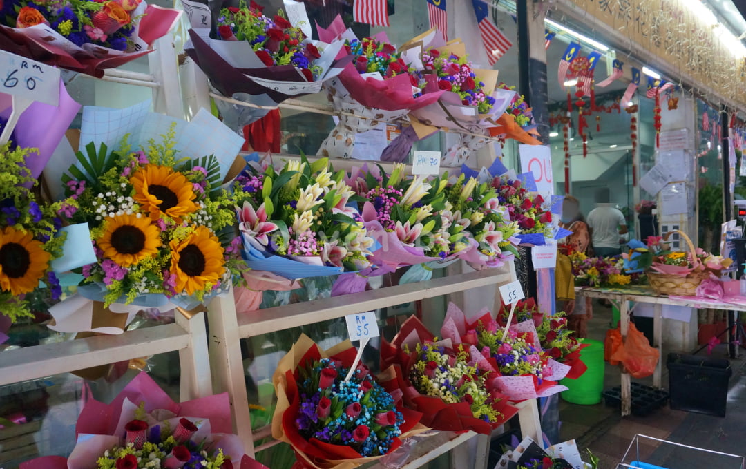 chinatown kuala lumpur flower movement お花屋